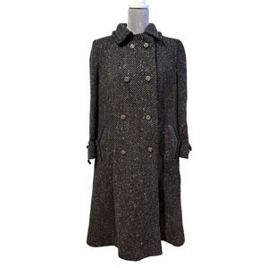 Vintage Lampert London Pure Wool Coat Made in England Women's Sz 14 Dressy Swing
